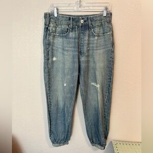 Rag & Bone Miramar French Terry Faux Denim Joggers Jeans Sweatpants Jogger